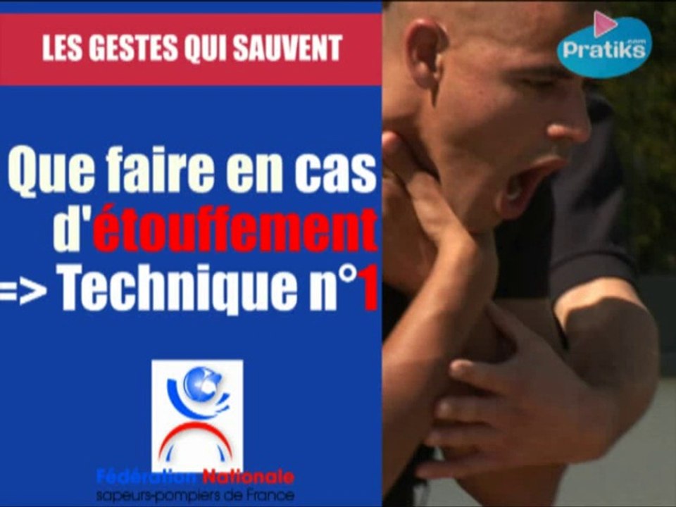 Que faire en cas d'étouffement (technique n°1)