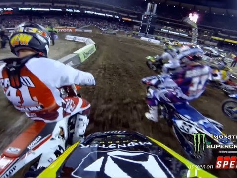 Supercross Victory in GoPro View - Ryan Villopoto - 2013 Monster Energy Anaheim Event