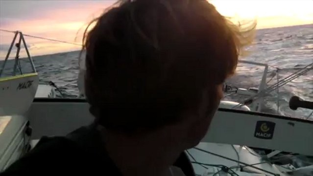 François Gabart touche du bois