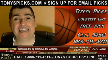 Houston Rockets versus Denver Nuggets Pick Prediction NBA Pro Basketball Odds Preview 1-23-2012