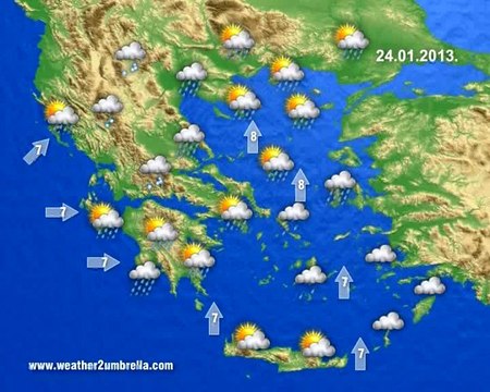 Ο καιρός της Πέμπτης 24/1