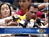 Capriles: La unidad vamos a continuar fortaleciéndola