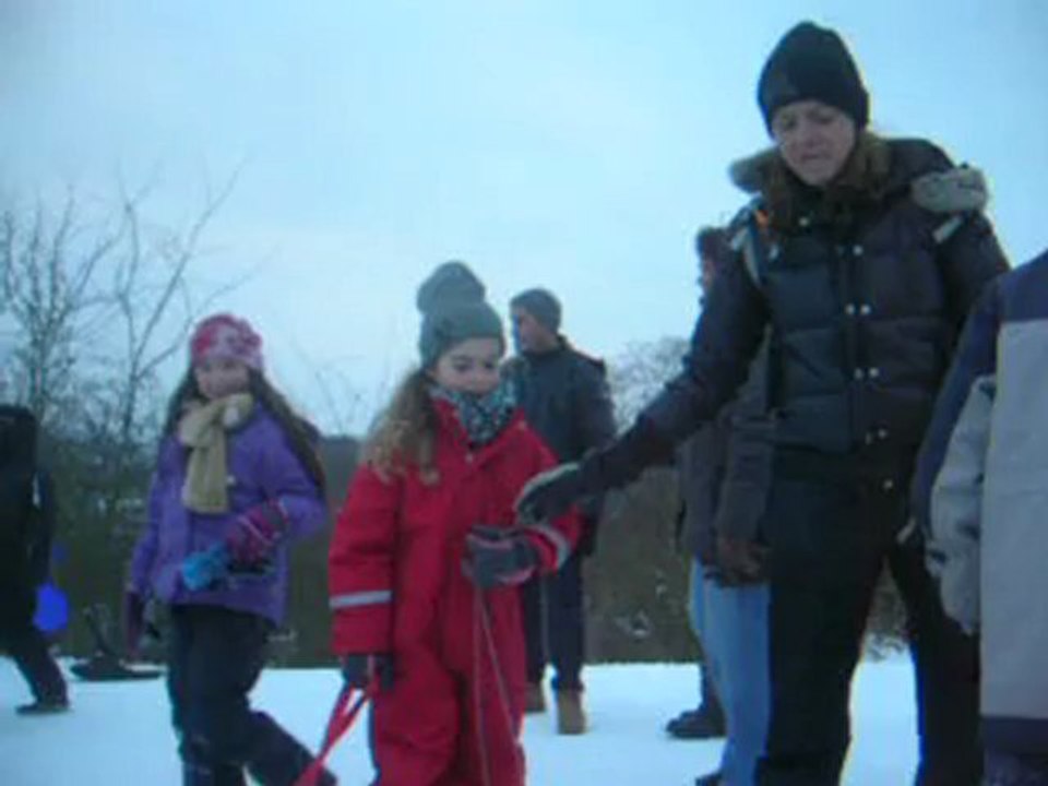 Schlittenfahren funkturmhügel osnabrück 19.1.2013