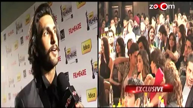 Ranveer blushes on Deepika's mention