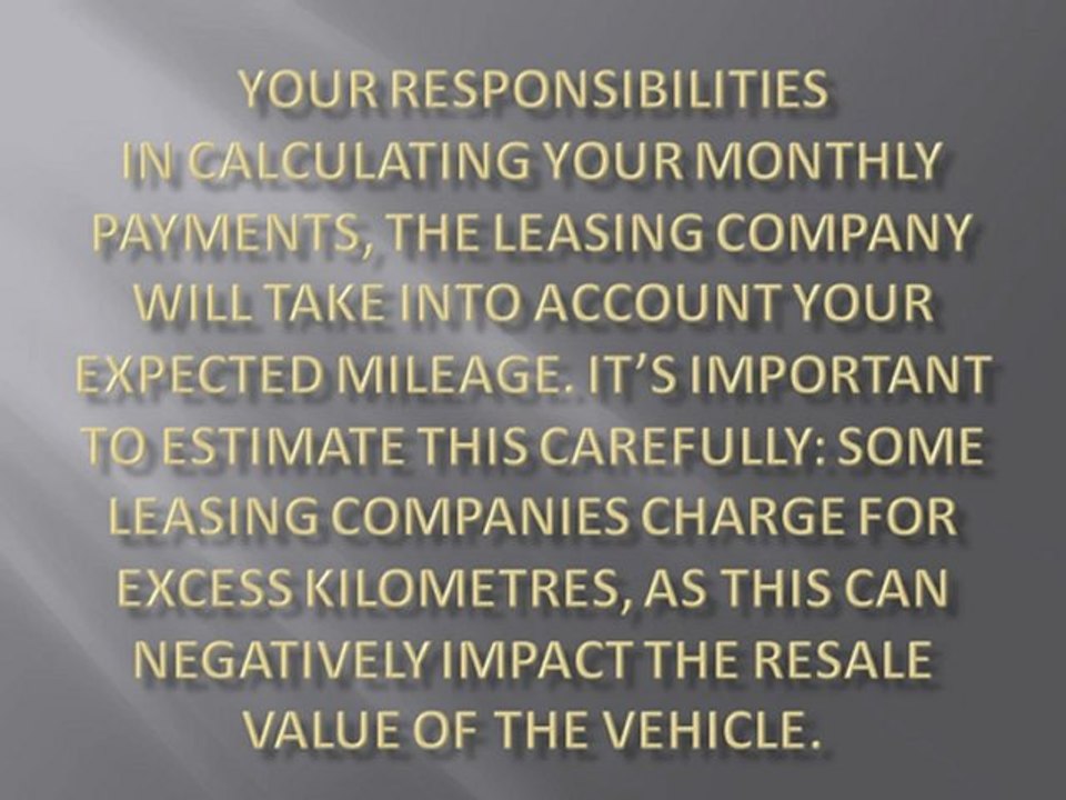 Leasing a Car Know the Detail