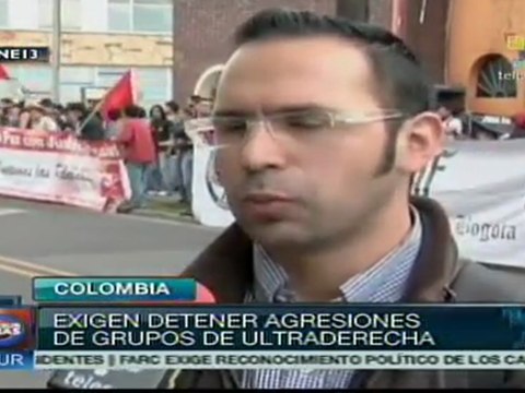 Planton en rechazo a grupos neonazis en Colombia