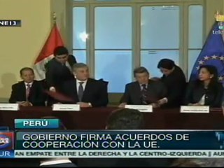 Perú firma acuerdos de cooperación con la UE