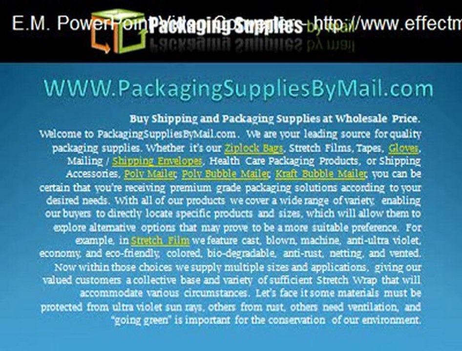 Packaging Supplies: Wholesale Packing and Shipping materials