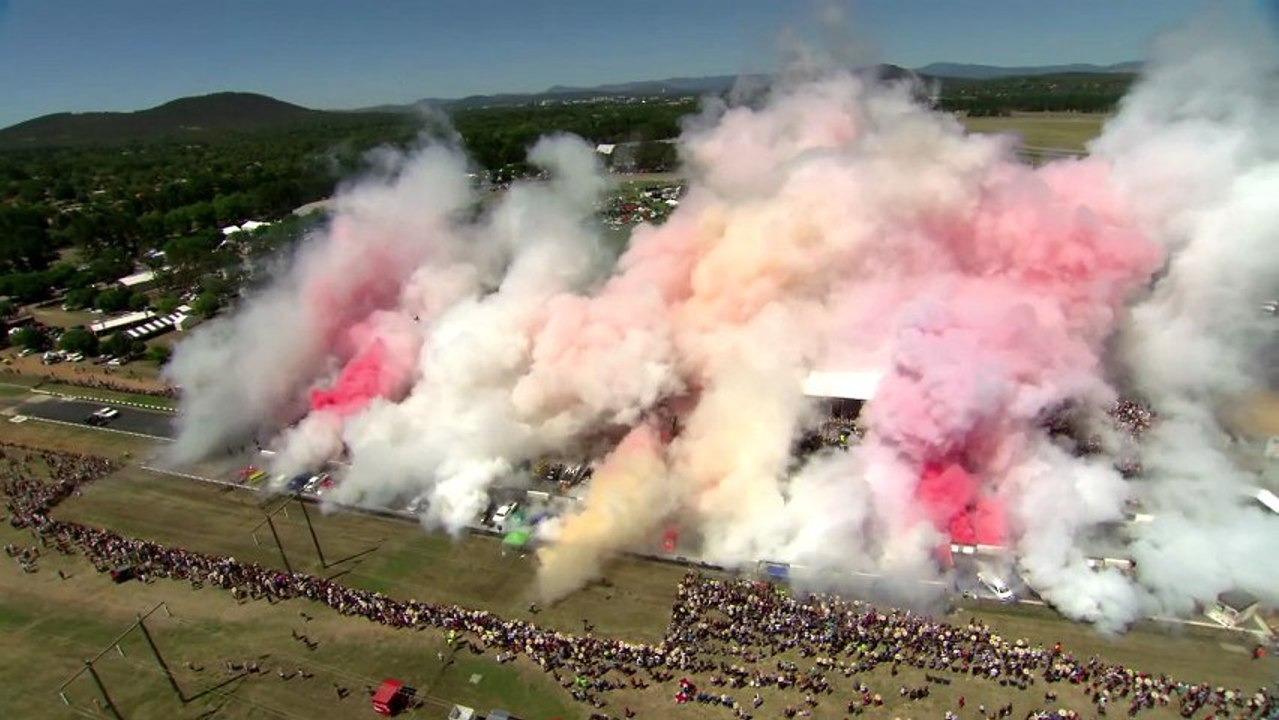 Biggest Cars Burnout Ever - World Record - 69 Cars