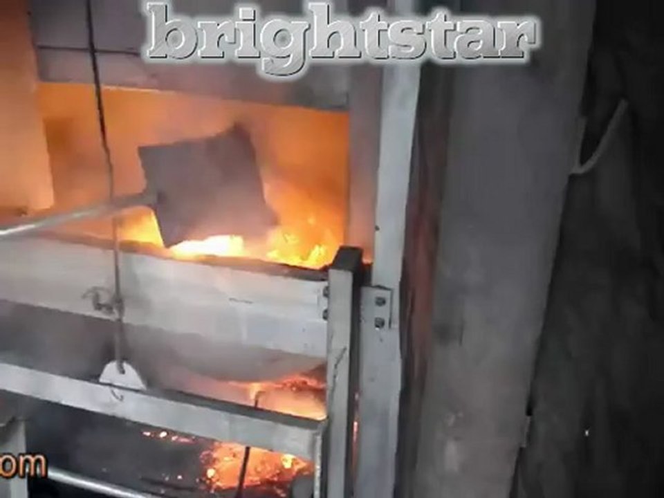 hot aluminium dross recovery/separating/recycling/reclaiming machine video from Brightstar Aluminum Machinery Co., Ltd for dross recovery