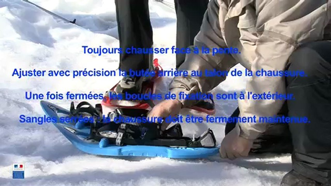 Sécurité en montagne - Épisode n°3 : Chausser correctement ses raquettes à neige.