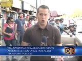 Transportistas en Maracaibo exigen aumento de 100% en el monto del pasaje