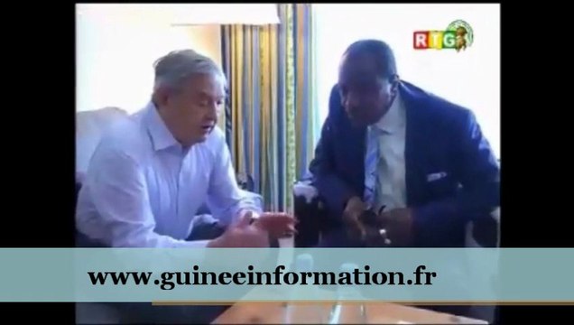 JT RTG DU 24.01.2013..Alpha Condé rencontre Georges Soros à Davos