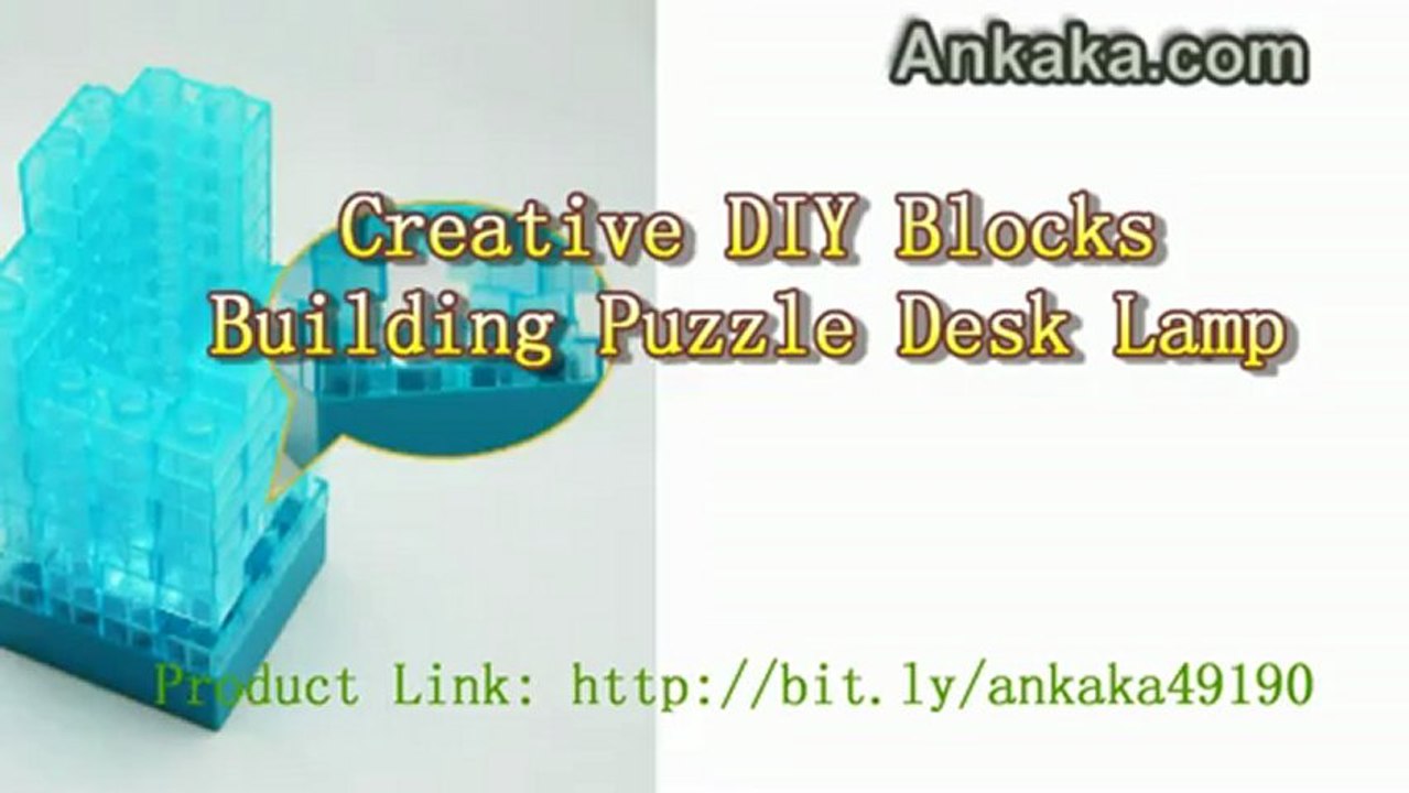 Tips Of How To Use Creative Sensation DIY Blocks Building Cool Desk Lamp