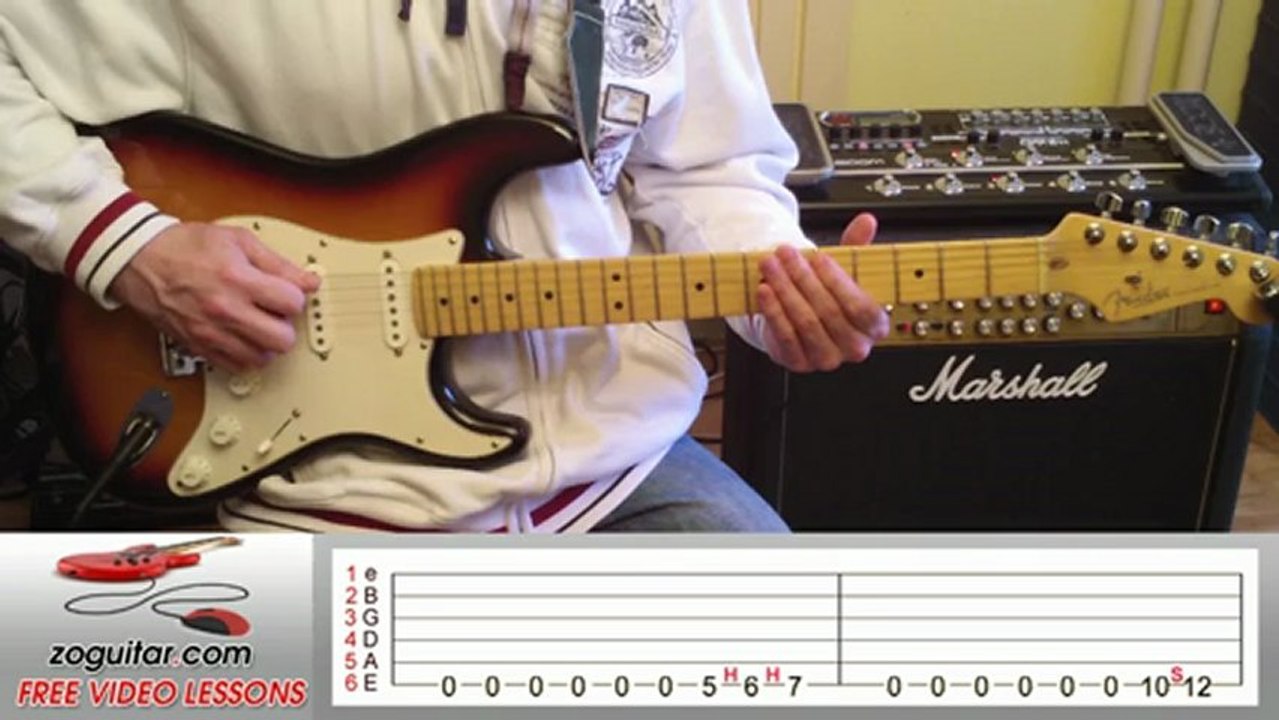 The Doors - Roadhouse Blues (main riff) + TAB