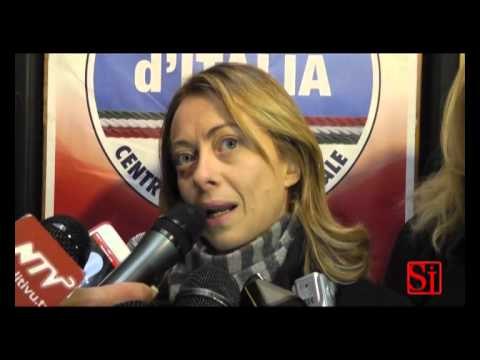 Napoli - Giorgia Meloni per le liste di Fratelli d'Italia (24.01.13)