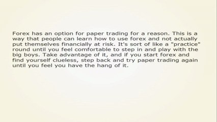 Simulated Forex Trading Video