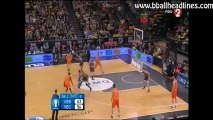 Nikos Zisis beats the buzzer from half court