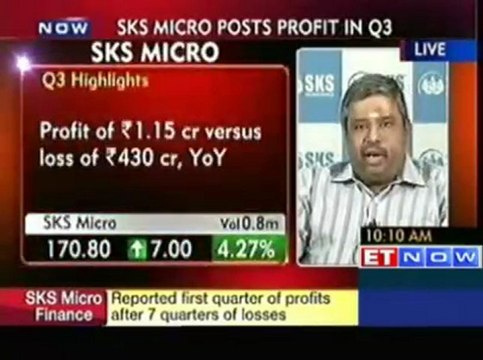 SKS Micro Q3 profit at Rs 1.2 cr; net NPAs at 0.7% vs 0.7%