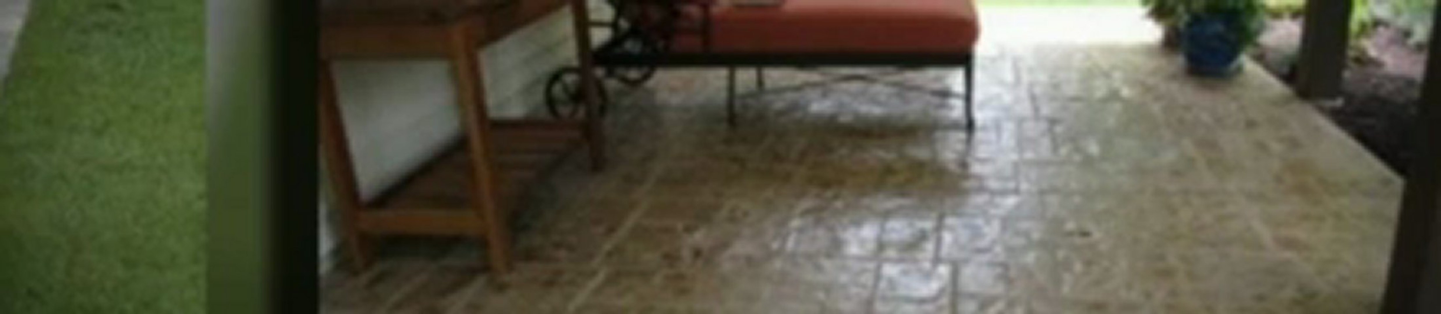⁣Concrete garage floor