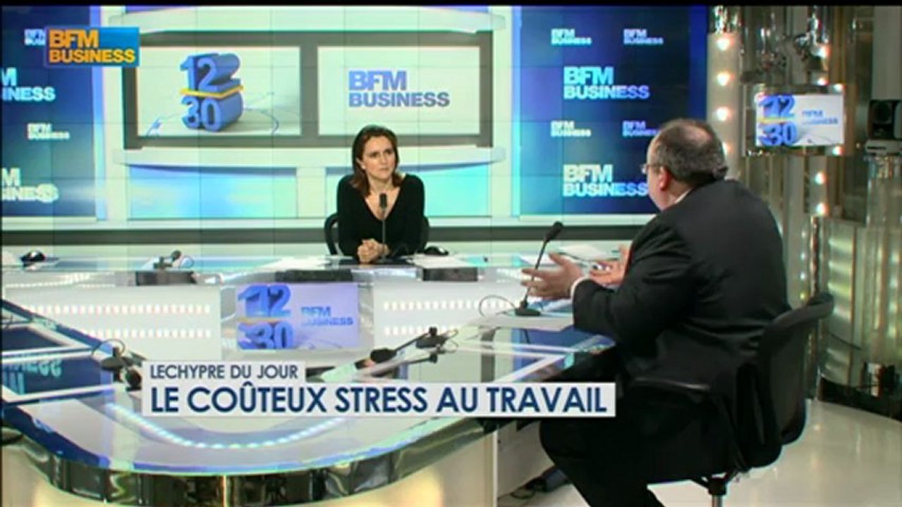 Lechypre : Le stress au travail coûte 3 milliards - 25 janvier - BFM Business
