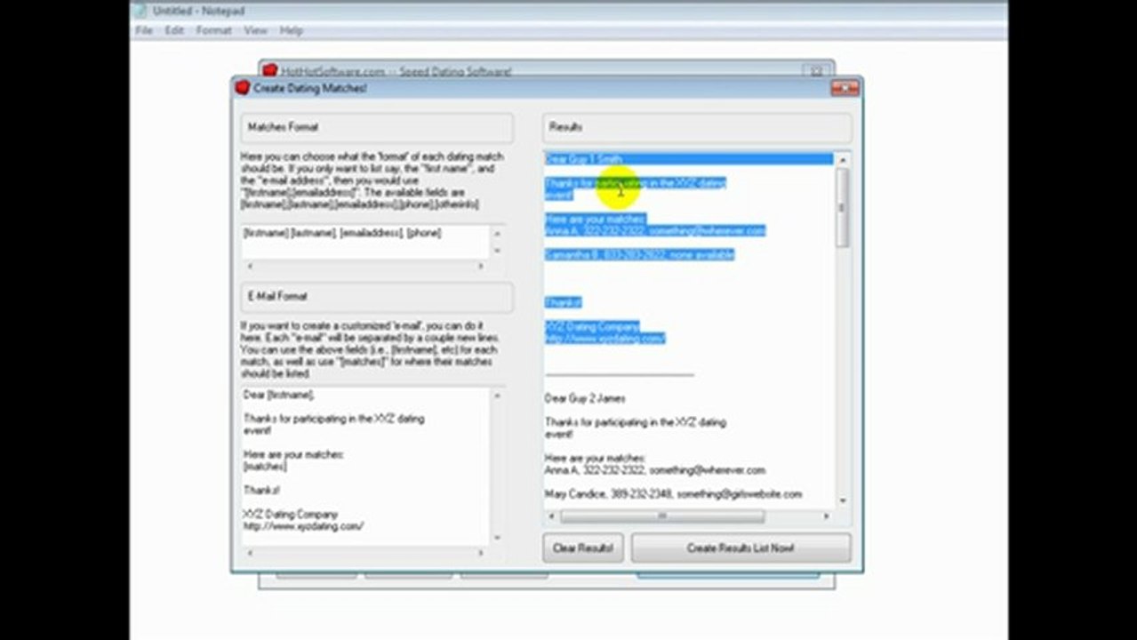 How to Speed Dating Event Matchmaking application to match dates and speed daters