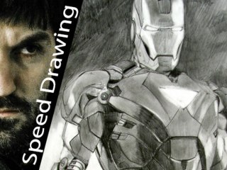 IRONMAN 3 Speed Painting! Digital portrait of a Marvel' HERO by Mattia Riami