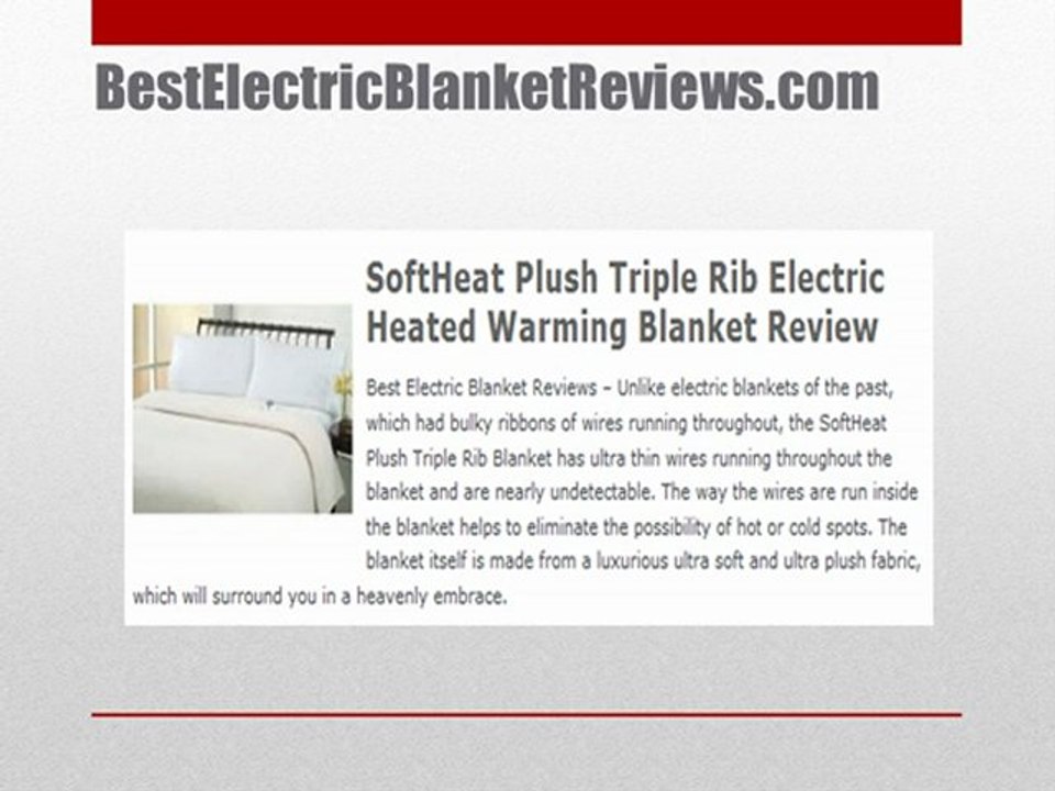 Electric Heated Blanket Reviews - Top 10 Electric Blankets