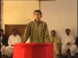 baloch karim bux is expressing his views in sindhi in talent show of GBES Siraj Ahmed
