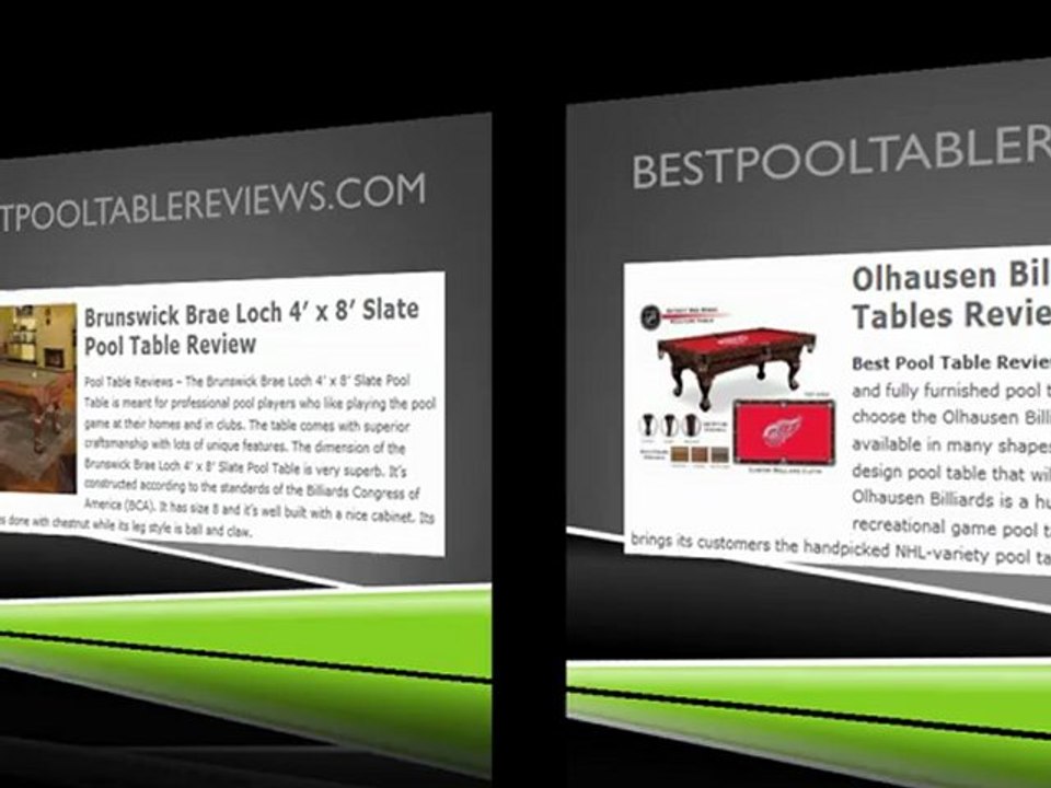 Pool Table Reviews Top 10 Billiard Tables video Dailymotion
