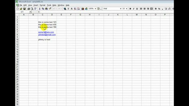 How to extract e-mail addresses from Excel Spreadsheets (or multiple excel files)