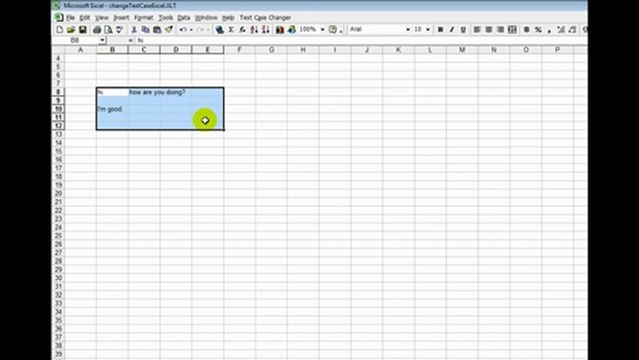 How to Excel change case in multiple cells to uppercase, lowercase or proper case