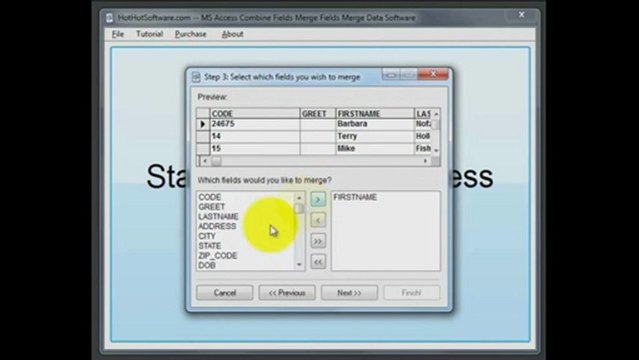 How to MS Access Combine Fields Merge Fields Merge Data