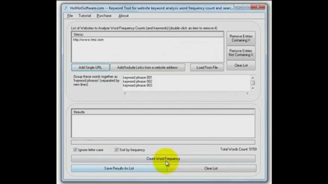 How to Keyword Tool for website keyword analysis word frequency count and SEO