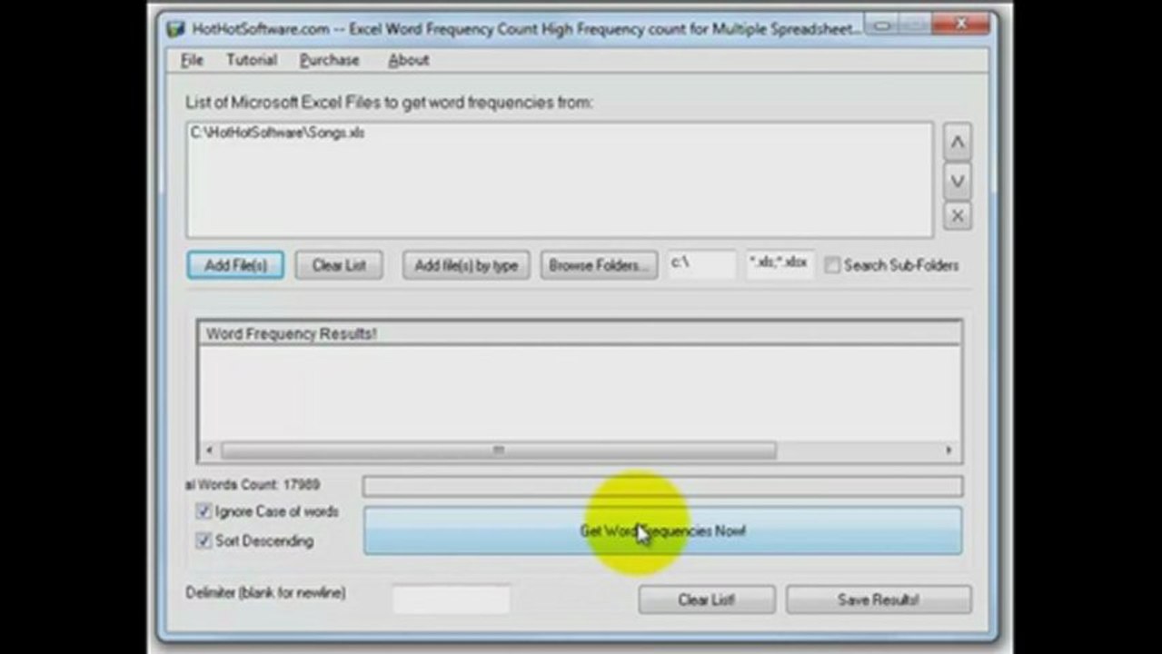 How to get a word count (frequency count) in excel, or multiple spreadsheets