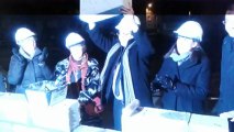 Pose de la première pierre Centre Social Lavieu