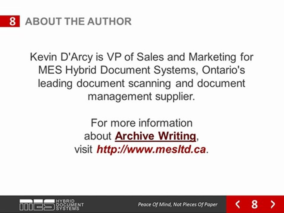 Archive Writing:  The Gold Standard for Document Preservation