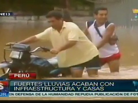 Lluvias causan deslaves y desbordamiento de ríos en Perú