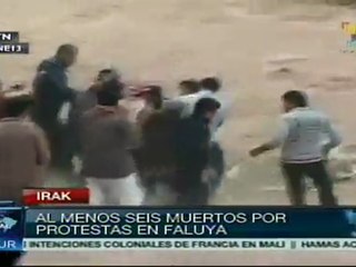 Protesta contra gobierno en Irak, represión causa 6 muertos