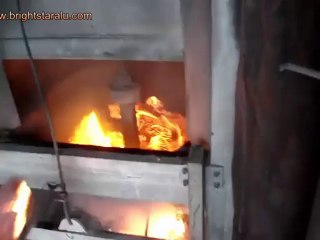 hot aluminium dross recovery machine operation from Brightstar Aluminum Machinery