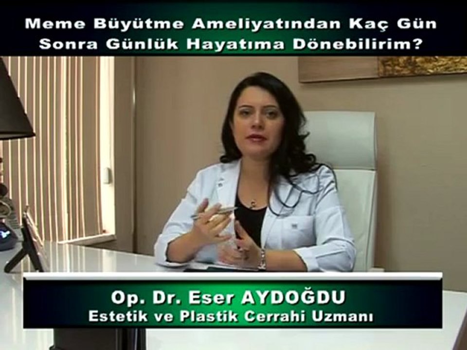 Meme Büyütme Ameliyatından Kaç Gün Sonra İşe Dönebilirim_
