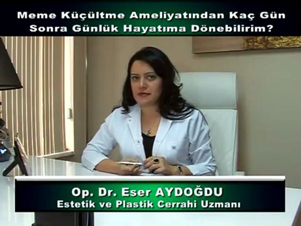 Meme Küçültme Ameliyatından Kaç Gün Sonra İşe Dönebilirim_