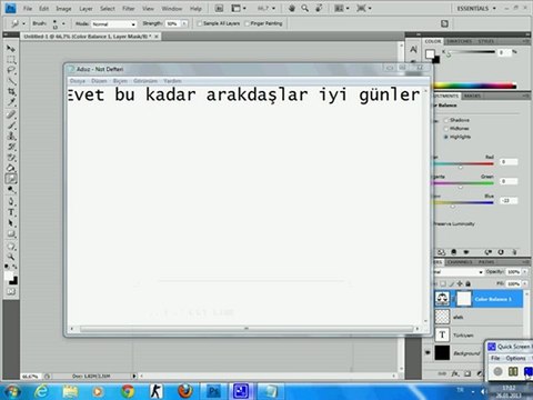 Adobe Photoshop Cs4 ile ateşli yazı yazma