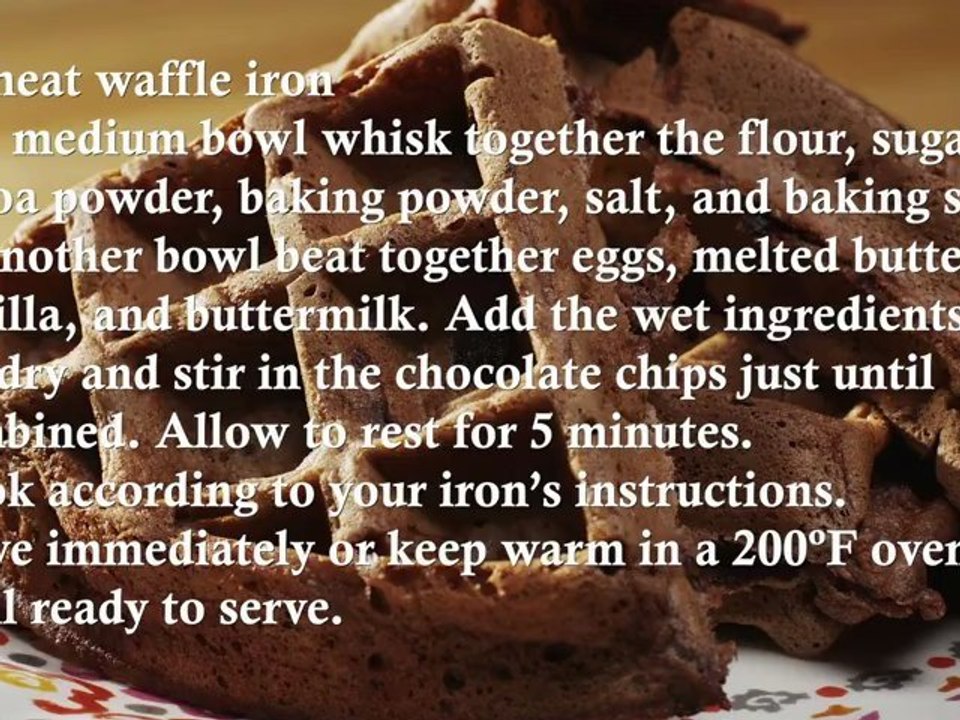 Chocolate Chocolate Chip Waffles