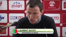Conférence de presse Nîmes Olympique - CS Sedan : Victor ZVUNKA (NIMES) - Laurent  GUYOT (CSSA) - saison 2012/2013