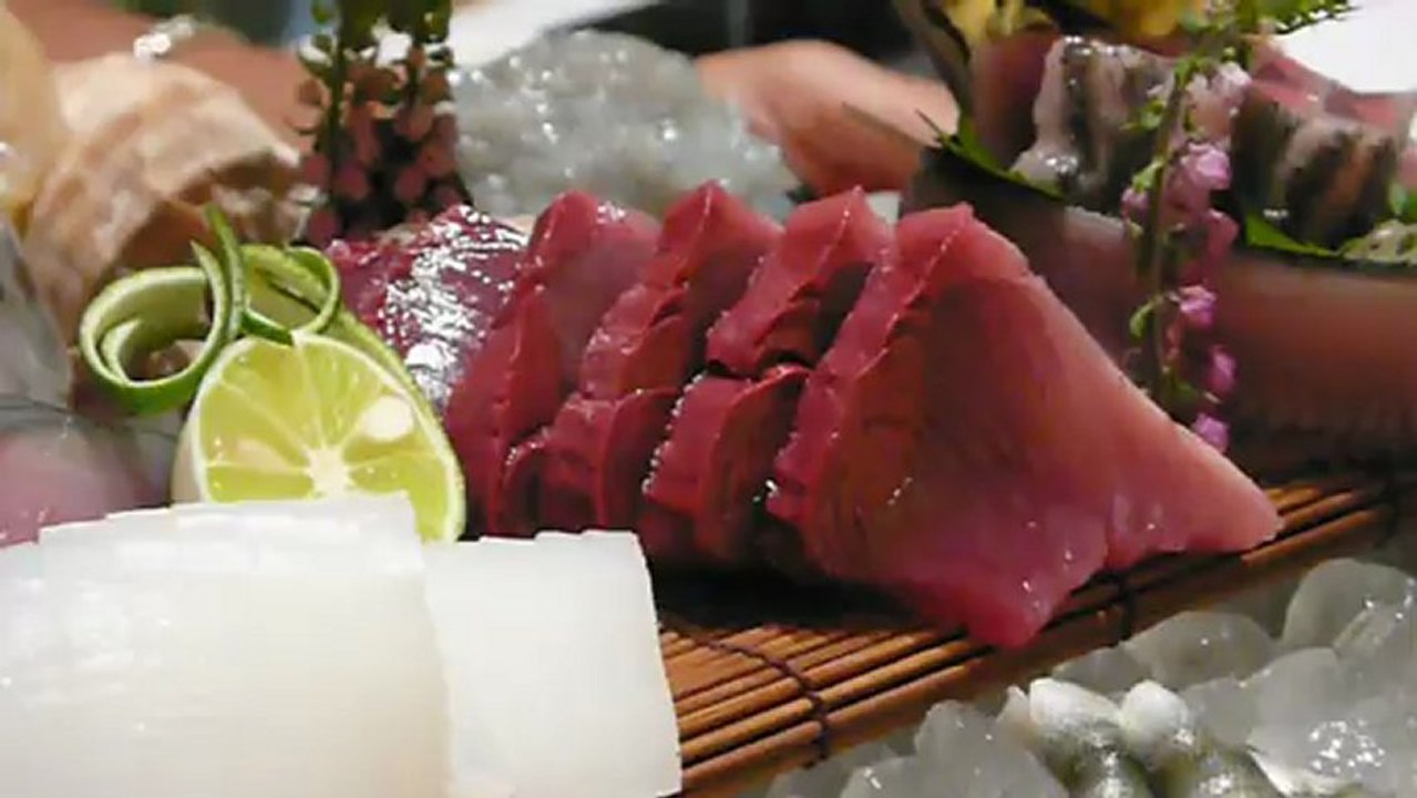présentation d'un plateau de poissons