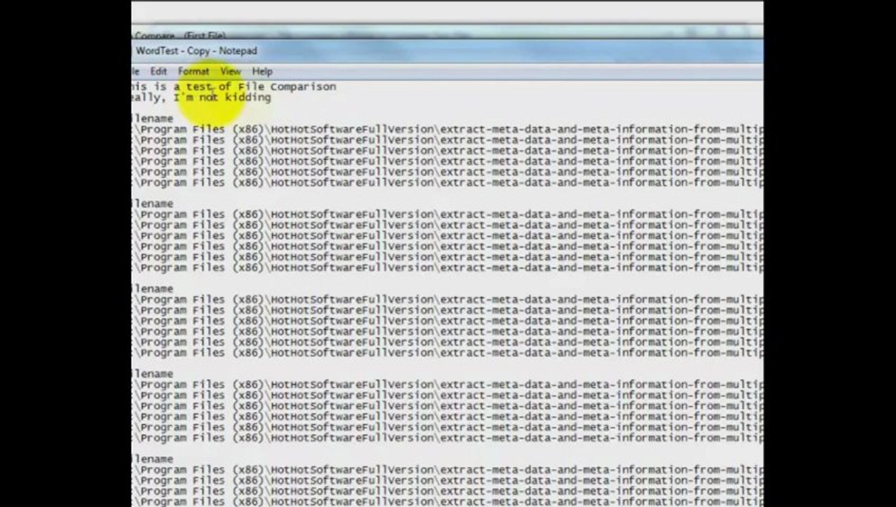 How to File compare to compare files software for two different binary or text files