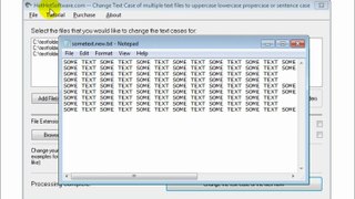 How to change the text case in multiple documents/text files