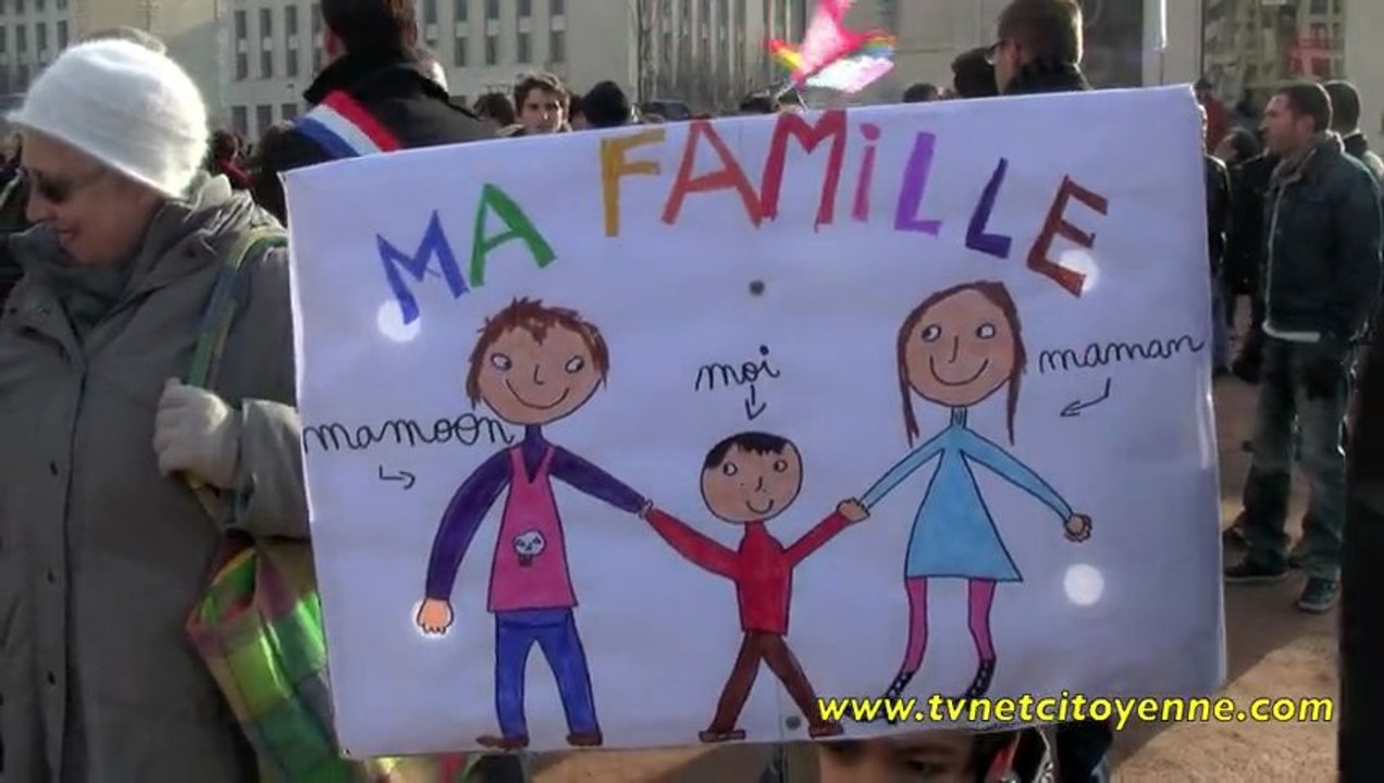"Mariage pour tous" manif à Lyon