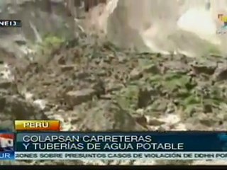 Fuertes lluvias arrasan con 730 mil viviendas en Perú